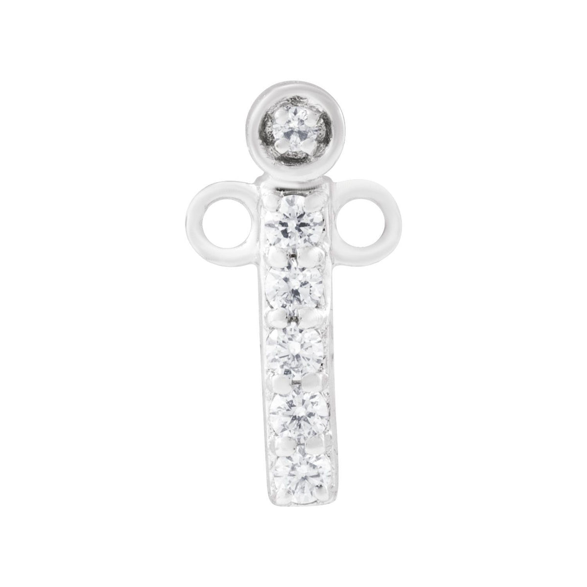 .05 CTW Lab-Grown Diamond Initial Necklace Center