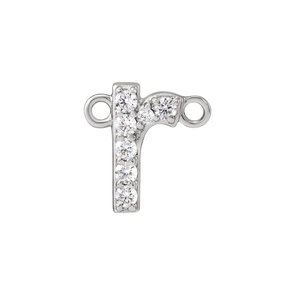 .07 CTW Lab-Grown Diamond Initial Necklace Center