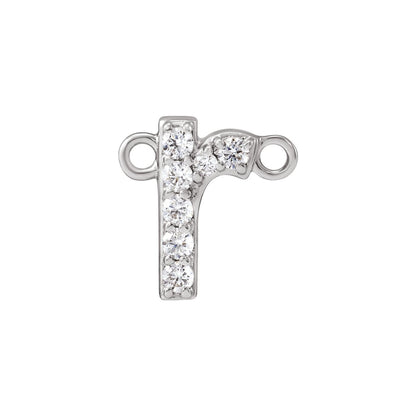 .07 CTW Lab-Grown Diamond Initial Necklace Center