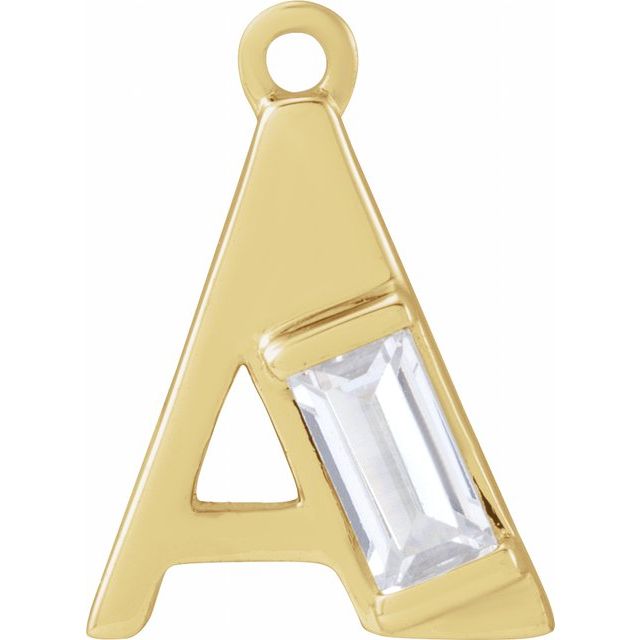 .09 CT Lab-Grown Diamond Initial Dangle