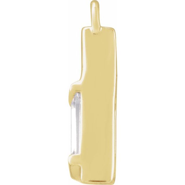 .09 CT Lab-Grown Diamond Initial Dangle