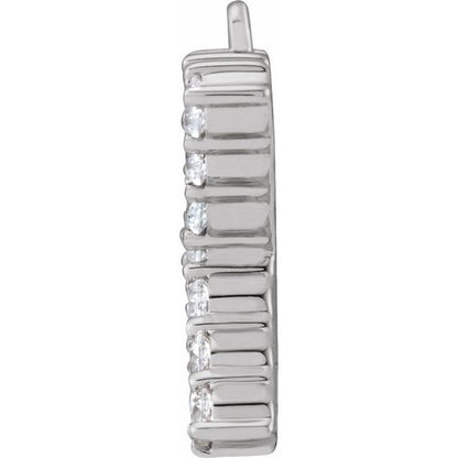 1/5 CTW Lab-Grown Diamond Initial Dangle