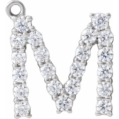 1/3 CTW Lab-Grown Diamond Initial Dangle