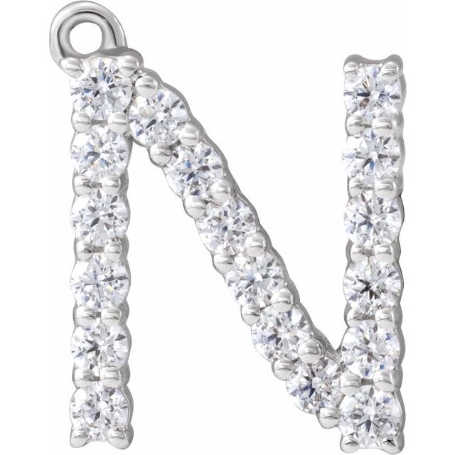 1/4 CTW Lab-Grown Diamond Initial Dangle