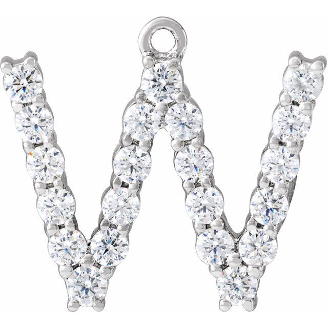 1/3 CTW Lab-Grown Diamond Initial Dangle