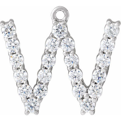 1/3 CTW Lab-Grown Diamond Initial Dangle