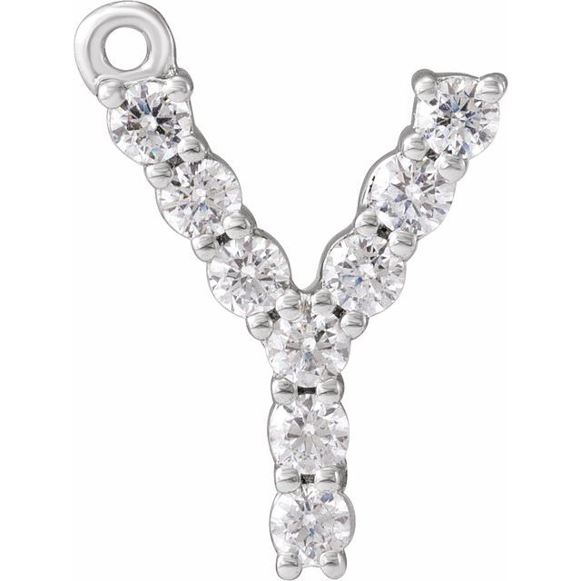 1/7 CTW Lab-Grown Diamond Initial Dangle