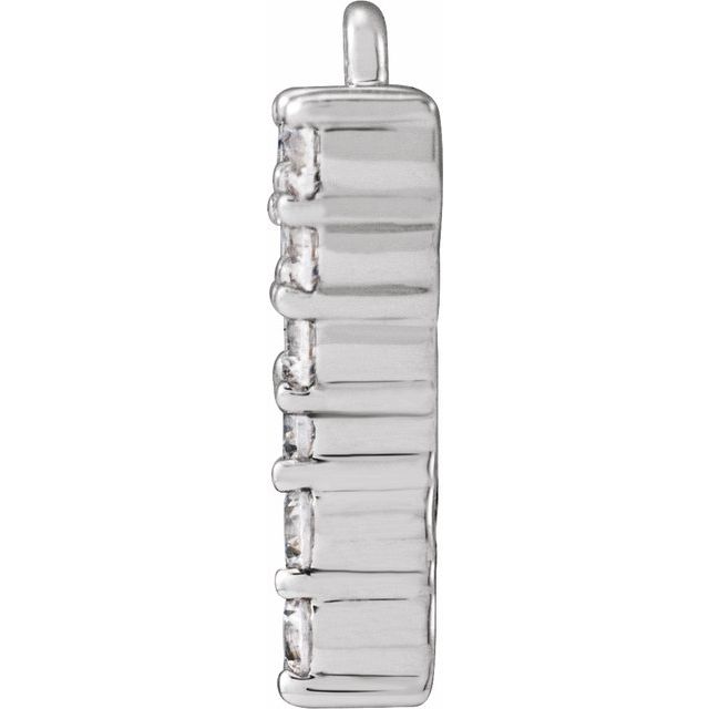 1/7 CTW Lab-Grown Diamond Initial Dangle