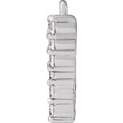 1/7 CTW Lab-Grown Diamond Initial Dangle