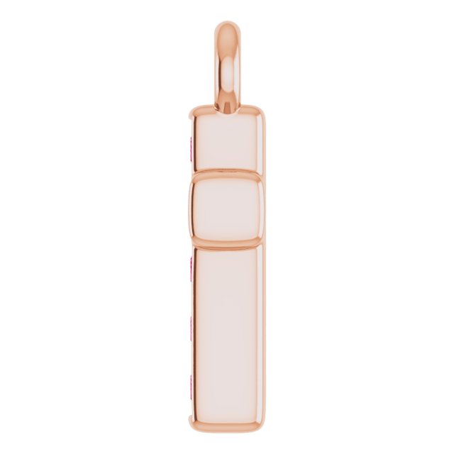 Petite Pavé® Natural Ruby Cross Dangle