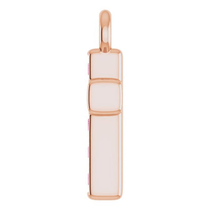 Petite Pavé® Natural Ruby Cross Dangle