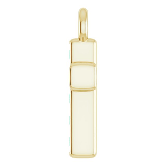 Petite Pavé® Natural Emerald Cross Dangle