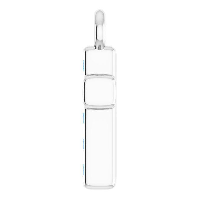 Petite Pavé® Natural Blue Sapphire Cross Dangle