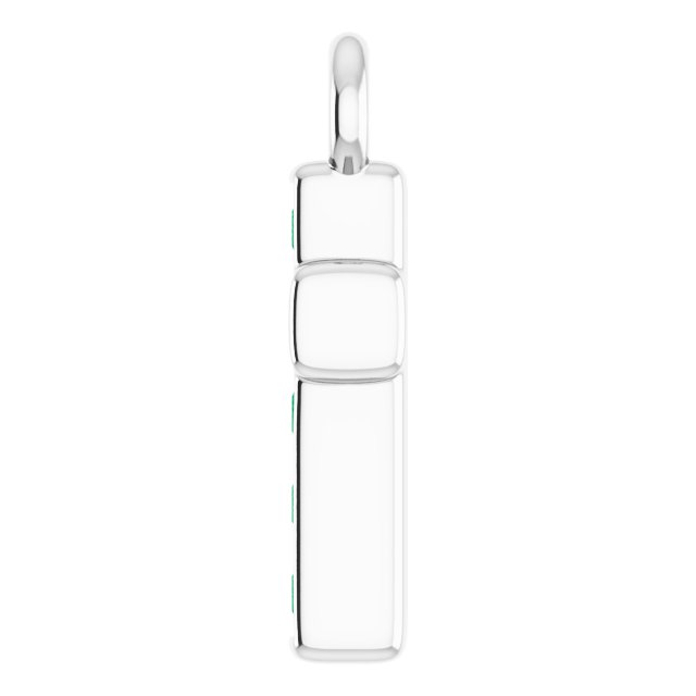 Petite Pavé® Natural Emerald Cross Dangle