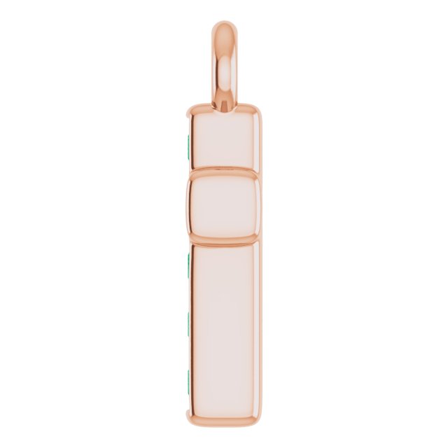 Petite Pavé® Natural Emerald Cross Dangle