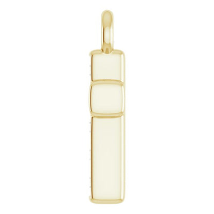 Petite Pavé® .04 CTW Natural Diamond Cross Dangle