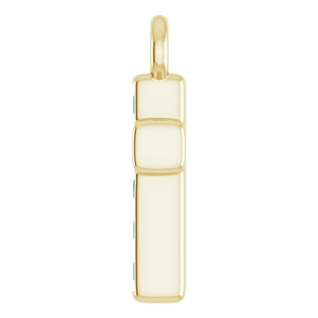 Petite Pavé® Natural Blue Sapphire Cross Dangle