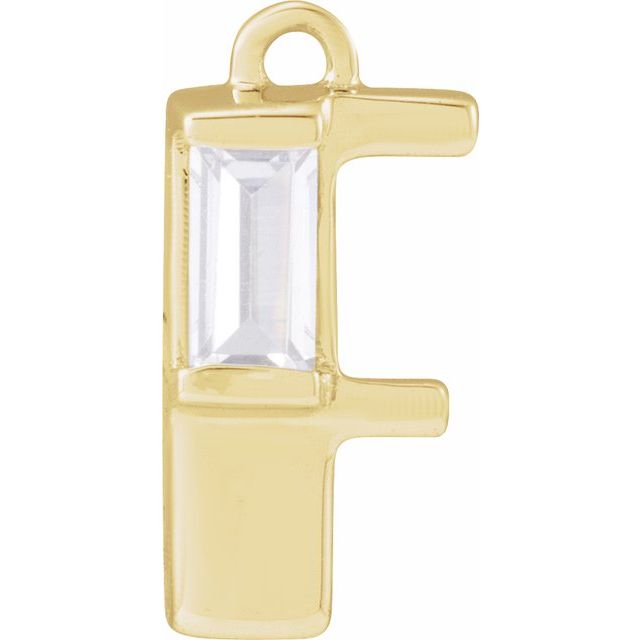 .09 CT Lab-Grown Diamond Initial Dangle