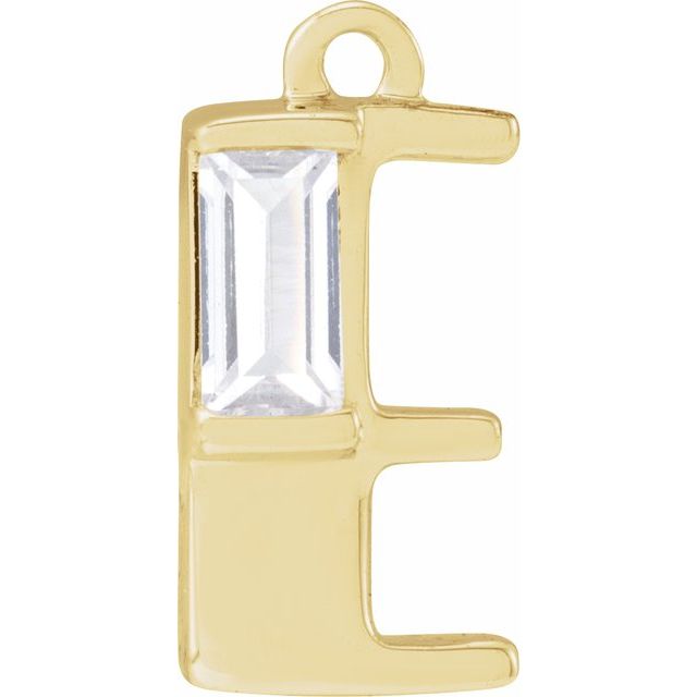 .09 CT Lab-Grown Diamond Initial Dangle
