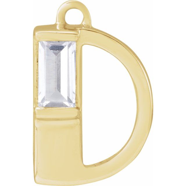 .09 CT Lab-Grown Diamond Initial Dangle