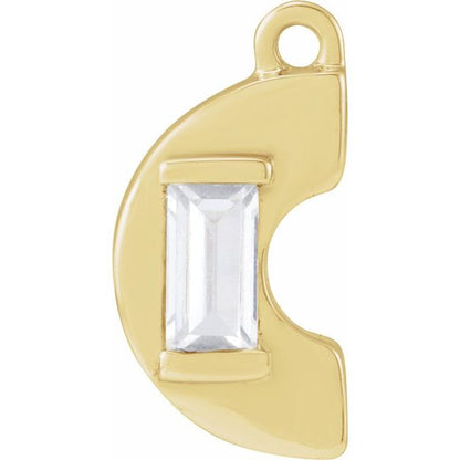 .09 CT Lab-Grown Diamond Initial Dangle