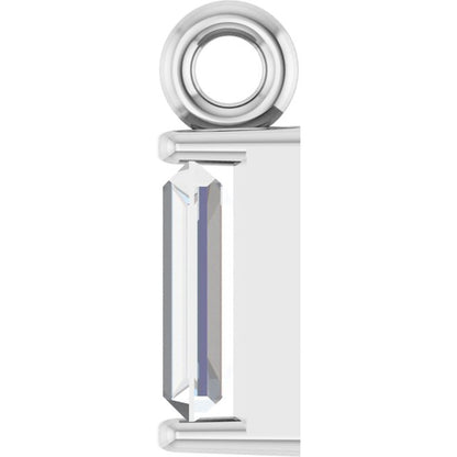 .1/8 CTW Natural Diamond Channel-Set Dangle