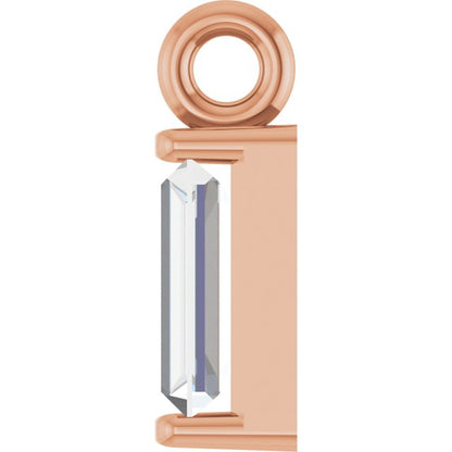 1/8 CT Lab-Grown Diamond Channel-Set Dangle