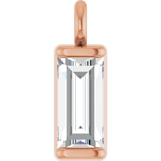 .1/8 CTW Natural Diamond Channel-Set Dangle