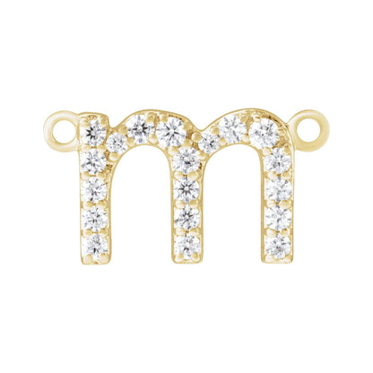 1/7 CTW Lab-Grown Diamond Initial Necklace Center