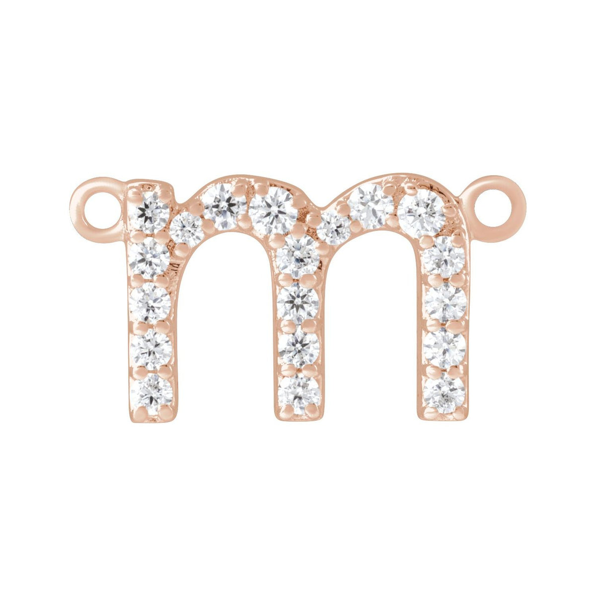 1/7 CTW Lab-Grown Diamond Initial Necklace Center