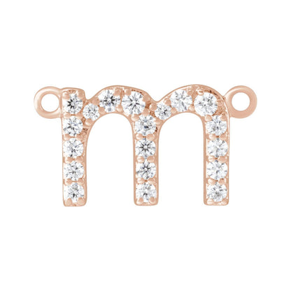 1/7 CTW Lab-Grown Diamond Initial Necklace Center