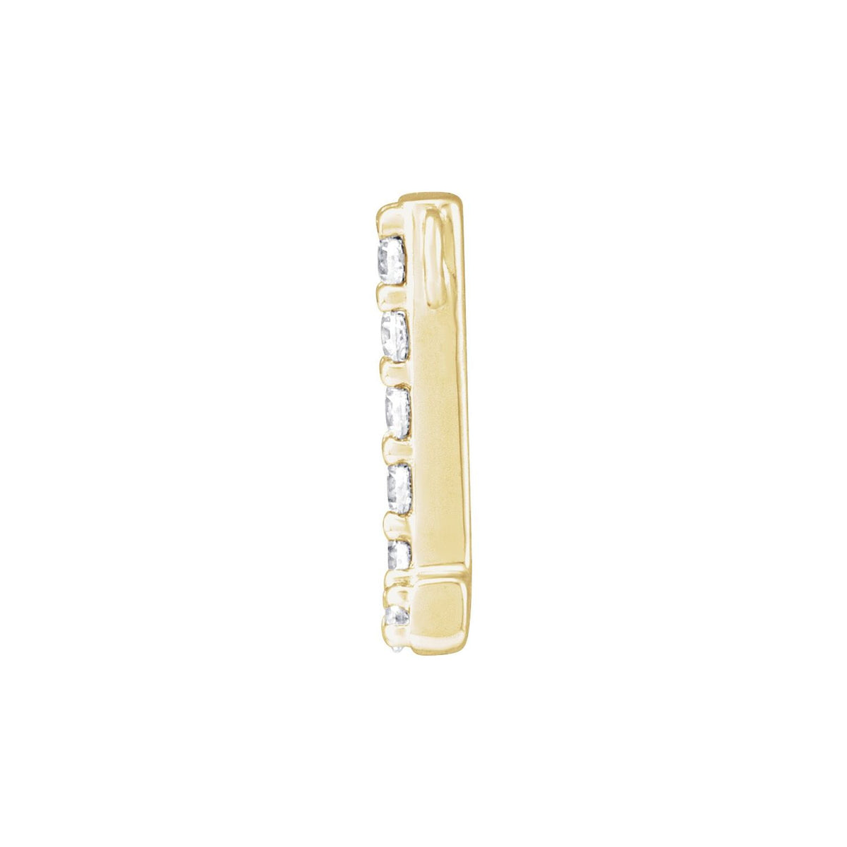 .07 CTW Lab-Grown Diamond Initial Necklace Center