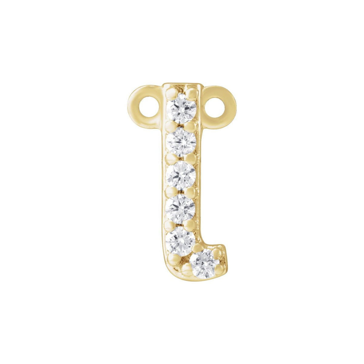 .07 CTW Lab-Grown Diamond Initial Necklace Center