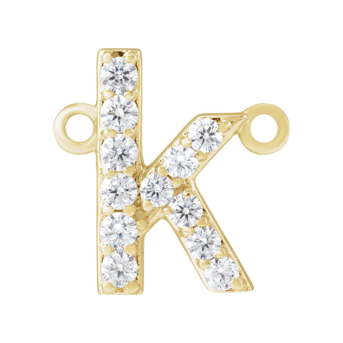 1/8 CTW Lab-Grown Diamond Initial Necklace Center
