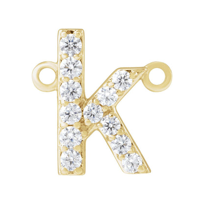 1/8 CTW Lab-Grown Diamond Initial Necklace Center