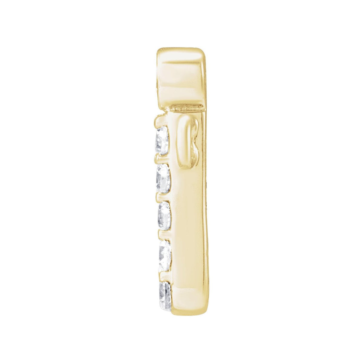 .06 CTW Lab-Grown Diamond Initial Necklace Center