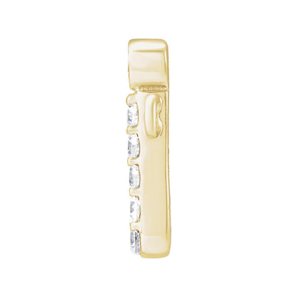.06 CTW Lab-Grown Diamond Initial Necklace Center