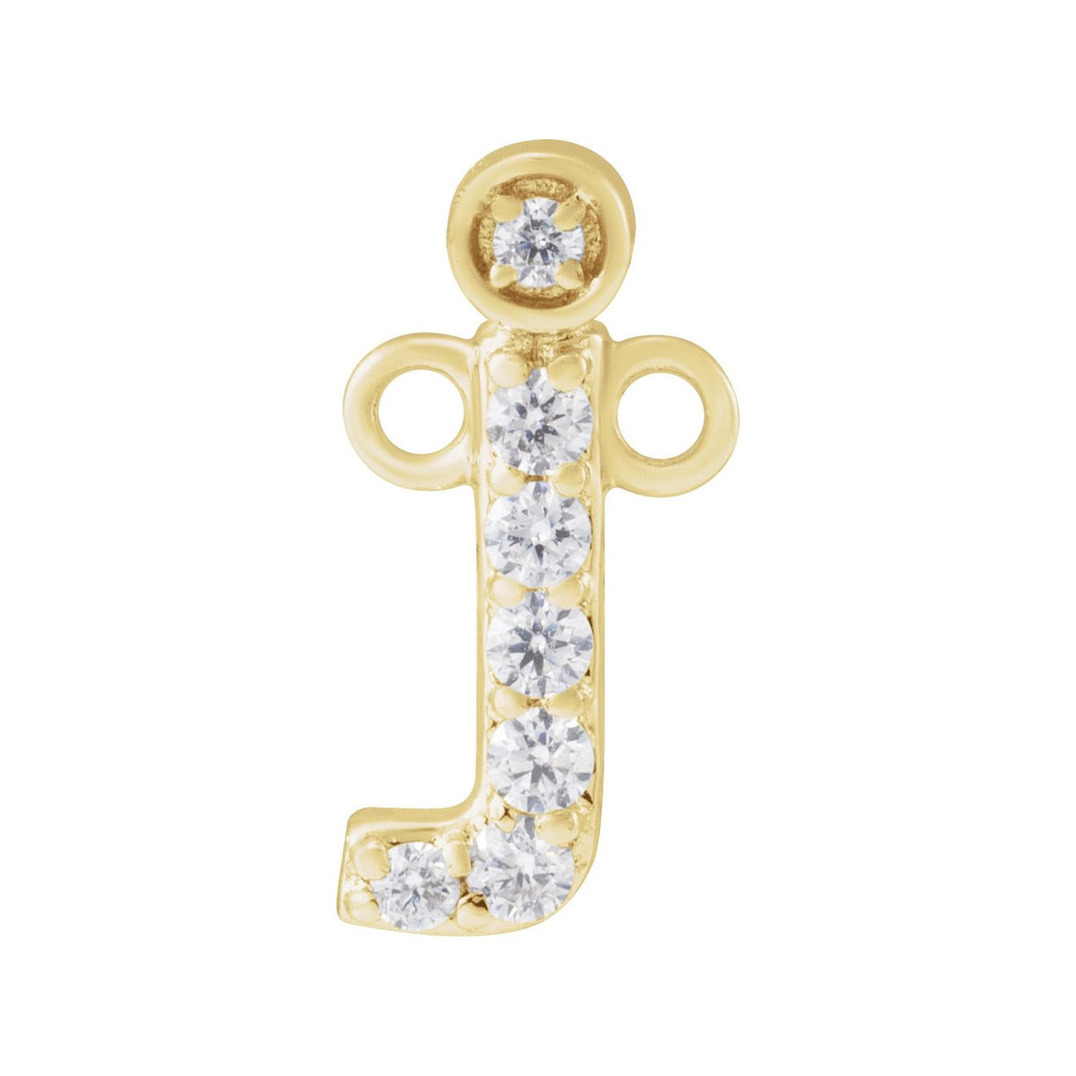.06 CTW Lab-Grown Diamond Initial Necklace Center