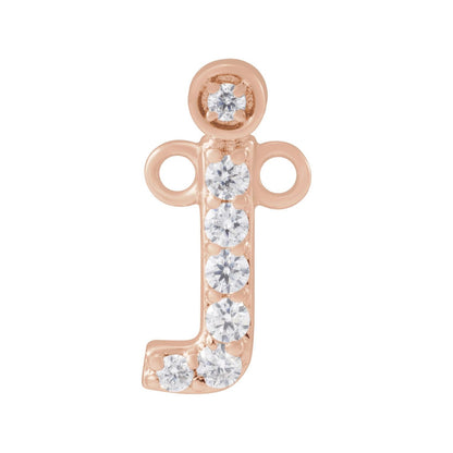 .06 CTW Lab-Grown Diamond Initial Necklace Center