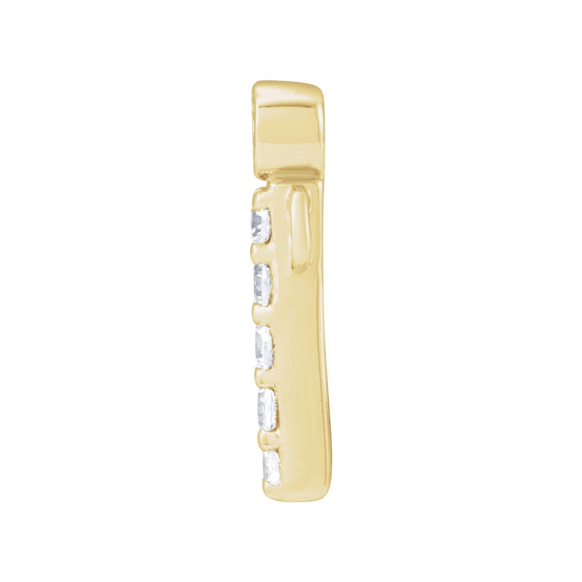 .05 CTW Lab-Grown Diamond Initial Necklace Center