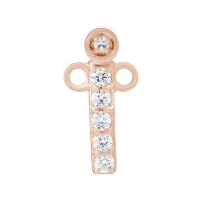 .05 CTW Lab-Grown Diamond Initial Necklace Center