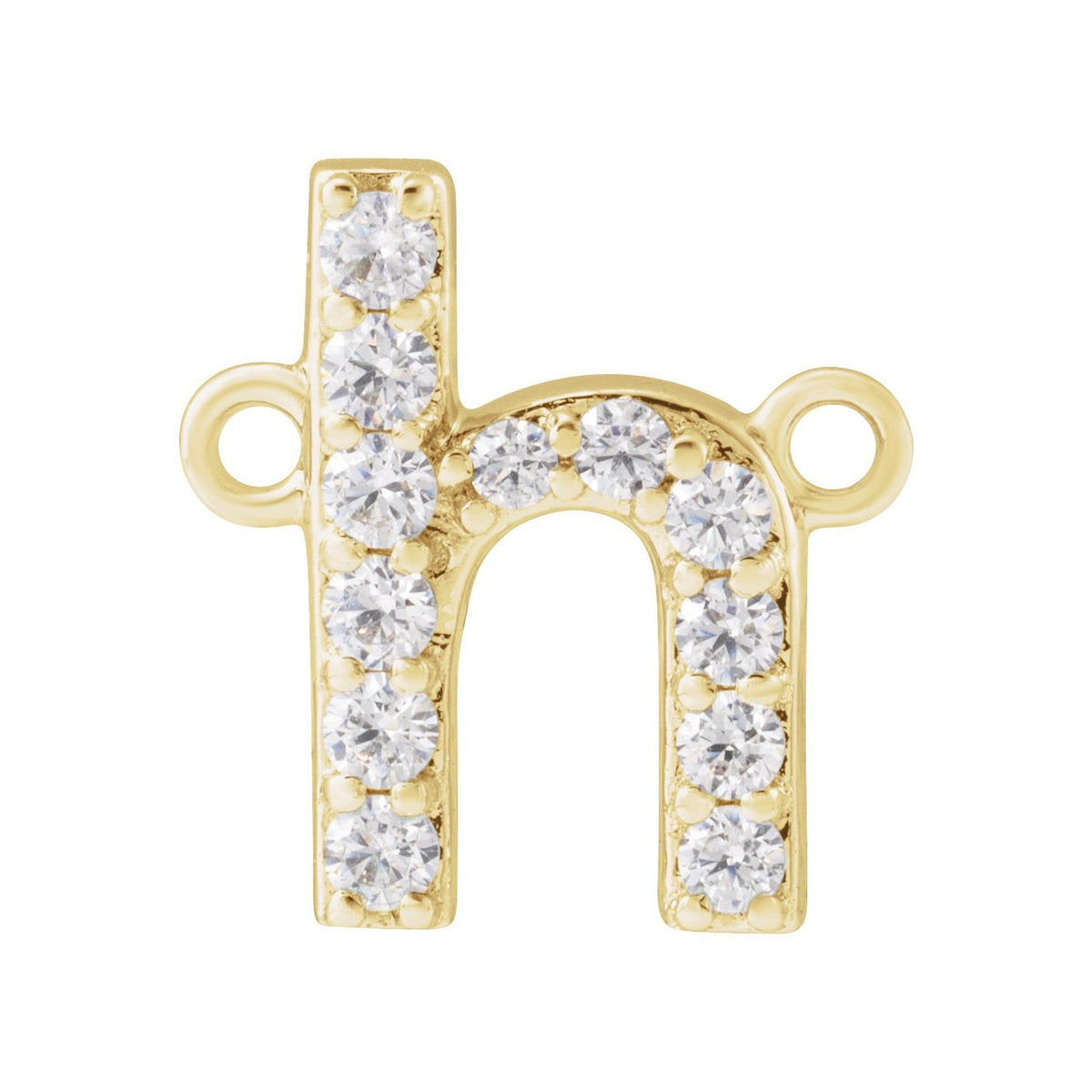 1/8 CTW Lab-Grown Diamond Initial Necklace Center
