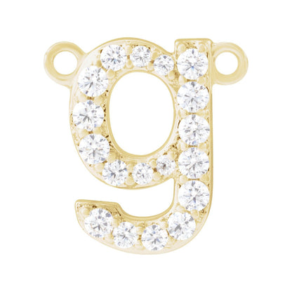 1/7 CTW Lab-Grown Diamond Initial Necklace Center