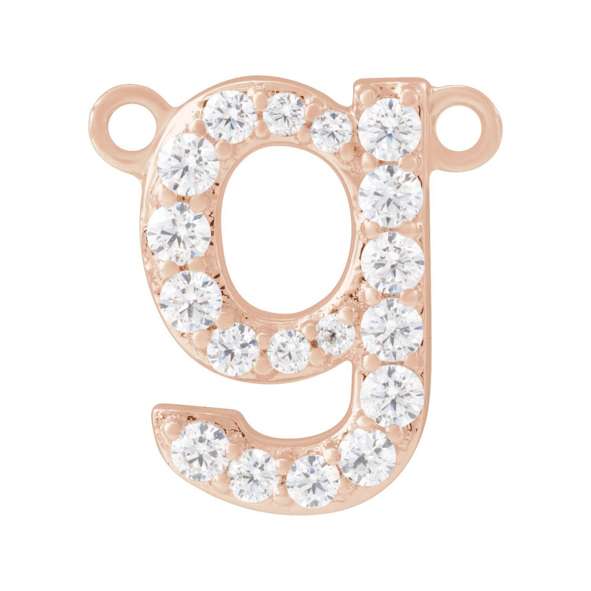 1/7 CTW Lab-Grown Diamond Initial Necklace Center