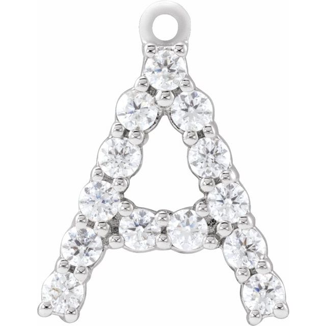 1/5 CTW Lab-Grown Diamond Initial Dangle