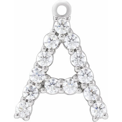 1/5 CTW Lab-Grown Diamond Initial Dangle