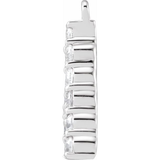 1/5 CTW Lab-Grown Diamond Initial Dangle