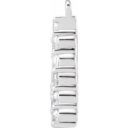 1/5 CTW Lab-Grown Diamond Initial Dangle