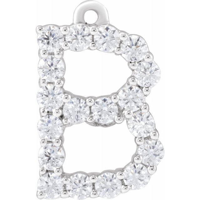 1/4 CTW Lab-Grown Diamond Initial Dangle