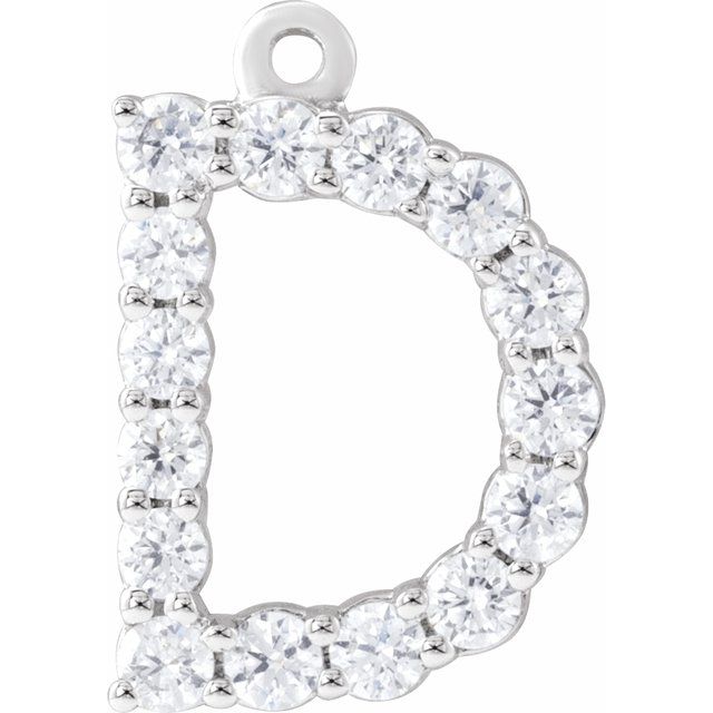 1/4 CTW Lab-Grown Diamond Initial Dangle